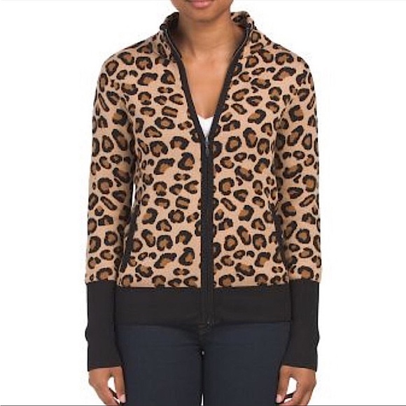 Rachel Zoe Sweaters - Rachel Zoe Leopard Print Zip Cardigan | XS